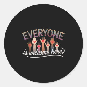 Idaho Docent Quote Mannen vrouwen Iedereen is welk Ronde Sticker