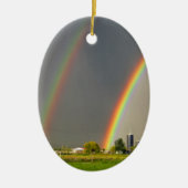 Idaho Double Rainbow Keramisch Ornament (Voorkant)