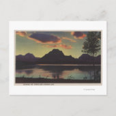 Idaho - Dusk Uitzicht van Mt. Moran & Jackson Lake Briefkaart (Voorkant)