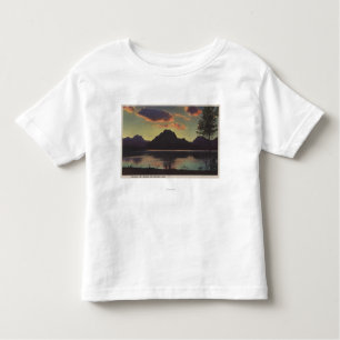 Idaho - Dusk Uitzicht van Mt. Moran & Jackson Lake Kinder Shirts