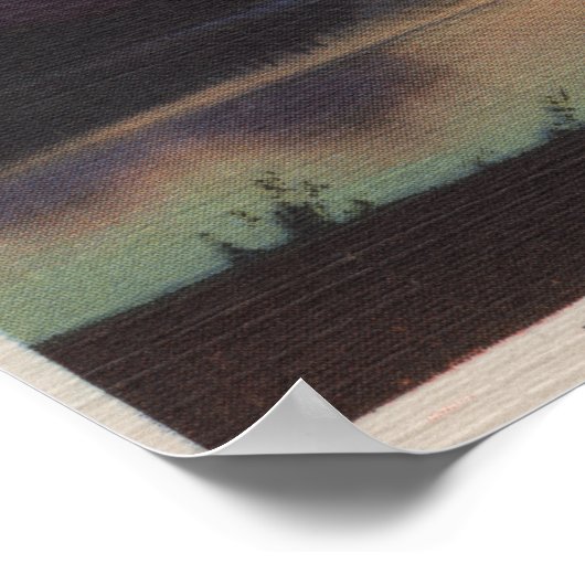 Idaho - Dusk Uitzicht van Mt. Moran & Jackson Lake Poster (Hoek)