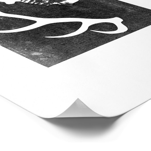 Idaho Elk Hunter With Antler Shed  Poster (Hoek)