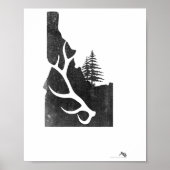 Idaho Elk Hunter With Antler Shed  Poster (Voorkant)