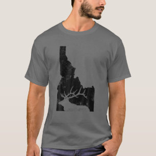 Idaho Elk Hunting Funny USA State ID Hunter Gift M T-shirt