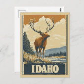  Idaho Elk Mountain Natuur Travel Briefkaart (Voorkant / Achterkant)