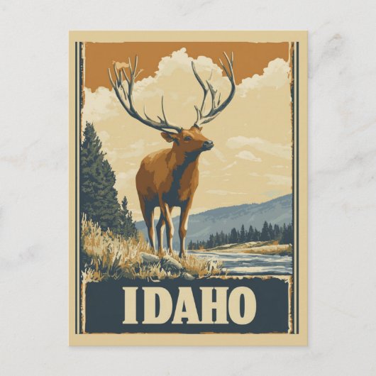  Idaho Elk Mountain Natuur Travel Briefkaart (Voorkant)