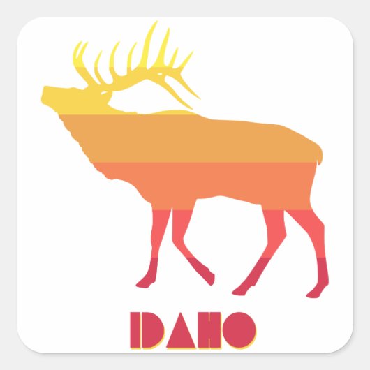 Idaho Elk Vierkante Sticker (Voorkant)