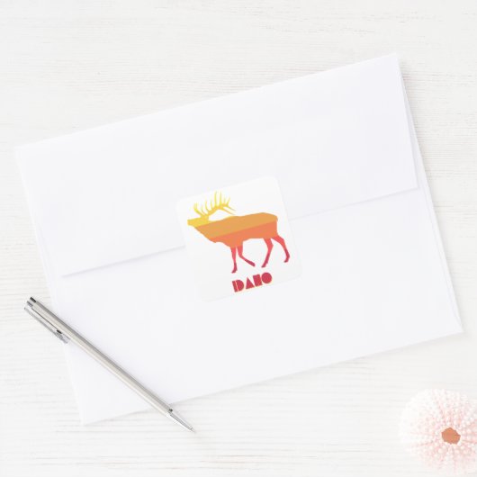 Idaho Elk Vierkante Sticker (Envelop)