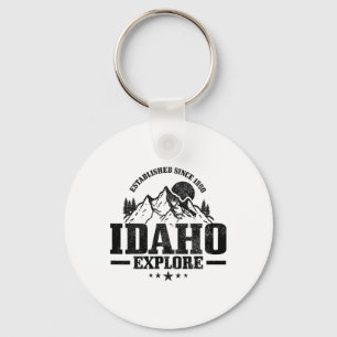 Idaho Est. 1890 Vintage Bergen Outdoor Usa Souv Sleutelhanger