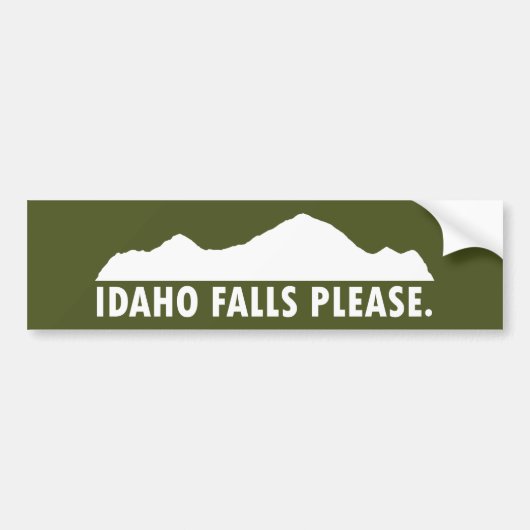 Idaho Falls alsjeblieft Bumpersticker (Voorkant)