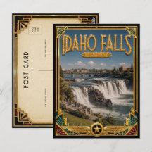 Idaho Falls Idaho Vintage Art Deco Gouden Tijdperk