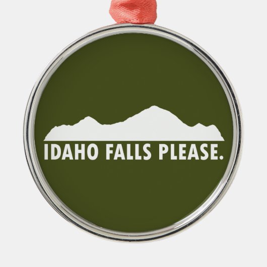 Idaho Falls Please Metalen Ornament (Voorkant)