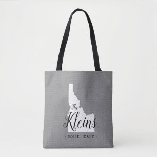 Idaho Family Monogram State Canvas tas