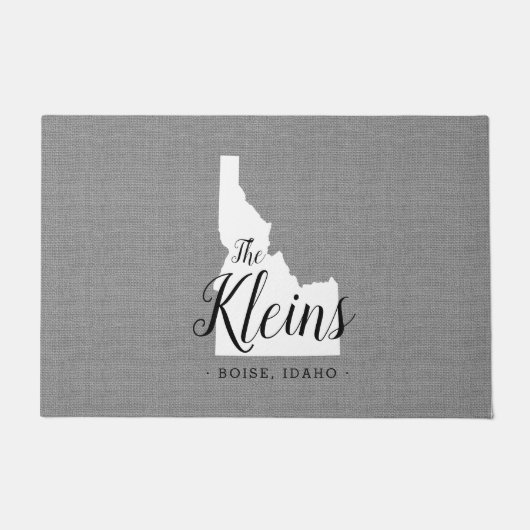 Idaho Family Monogram State Doormat Deurmat (Voorkant)