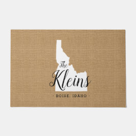 Idaho Family Monogram State Doormat Deurmat