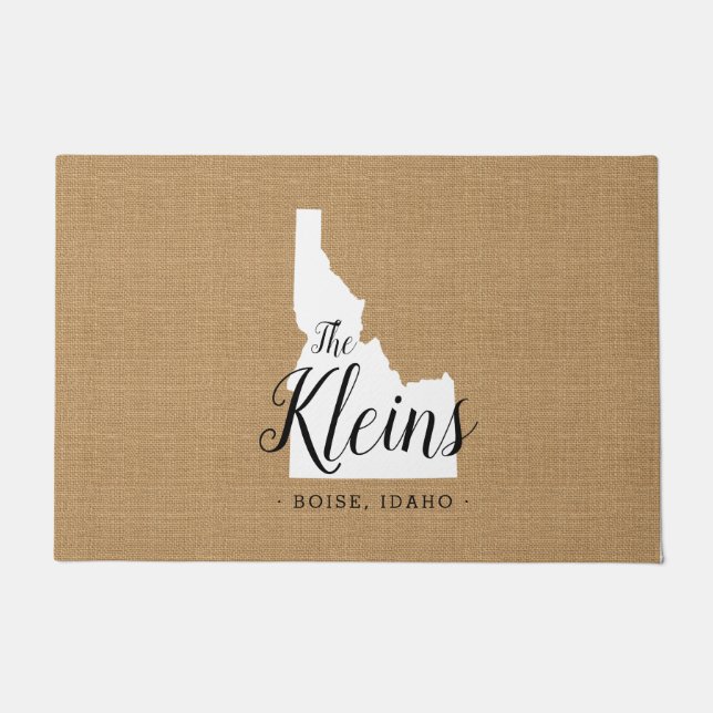Idaho Family Monogram State Doormat Deurmat (Voorkant)