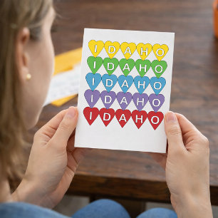 Idaho Felicitous Geometrische Harten Briefkaart