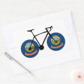 Idaho Flag Cycling Rechthoekige Sticker (Envelop)