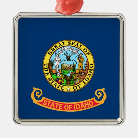 Idaho Flag, de Gem-staat, Amerikaanse staten Metalen Ornament (Voorkant)