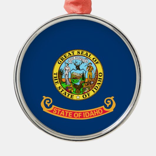 Idaho Flag, de Gem-staat, Amerikaanse staten Metalen Ornament (Voorkant)