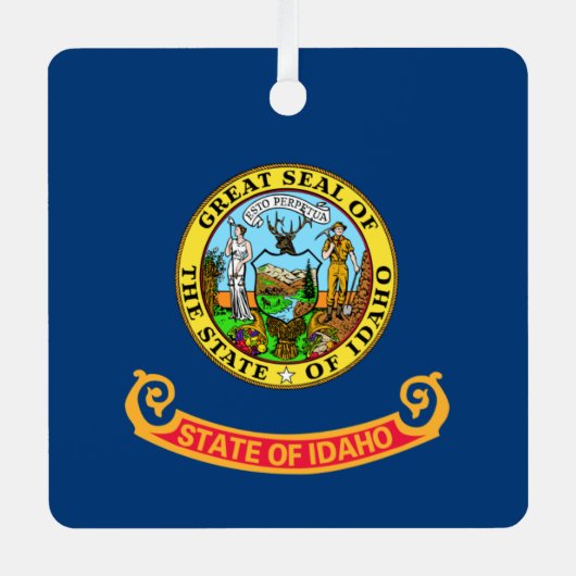 Idaho Flag, de Gem-staat, Amerikaanse staten Metalen Ornament (Voorkant)