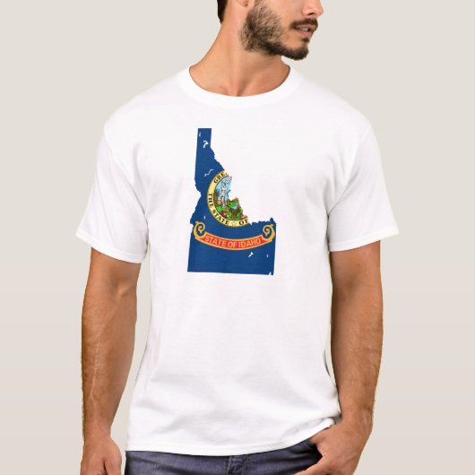 Idaho Flag Map T-shirt (Voorkant)