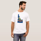 Idaho Flag Map T-shirt (Voorkant volledig)