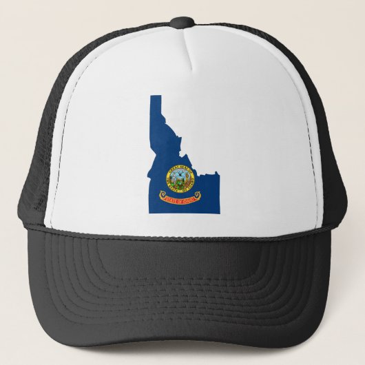 Idaho Flag Map Trucker Pet (Voorkant)
