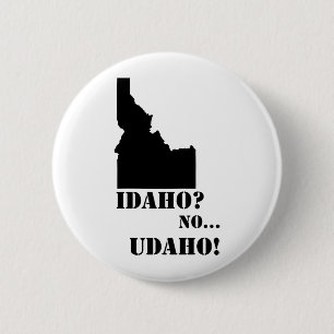 Idaho Geen Kaart Udaho Ronde Button 5,7 Cm