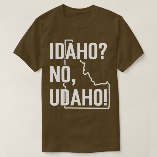 Idaho Geen Udaho TShirt (Design voorkant)