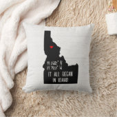 Idaho GPS-coördinaten met hart Kussen (Deken)