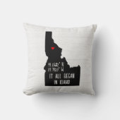 Idaho GPS-coördinaten met hart Kussen (Voorkant)