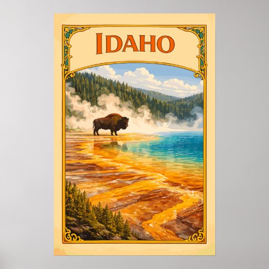 Idaho Grand Prismatic Spring Vintage Poster (Voorkant)