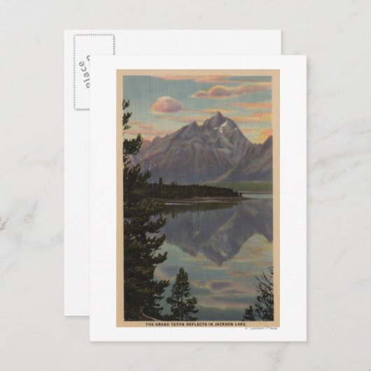 Idaho - Grand Teton Reflection op Jackson Lake Briefkaart (Voorkant / Achterkant)