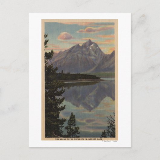 Idaho - Grand Teton Reflection op Jackson Lake Briefkaart (Voorkant)