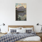 Idaho - Grand Teton Reflection op Jackson Lake Canvas Afdruk (Insitu (Slaapkamer))