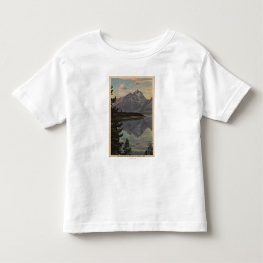 Idaho - Grand Teton Reflection op Jackson Lake Kinder Shirts (Voorkant)