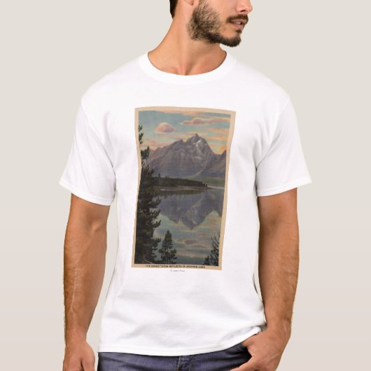 Idaho - Grand Teton Reflection op Jackson Lake T-shirt (Voorkant)