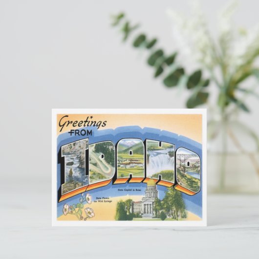 Idaho Greetings uit de VS Briefkaart (Staand voorkant)