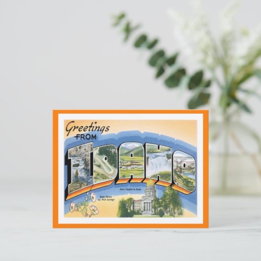 Idaho Greetings uit de VS Briefkaart (Staand voorkant)