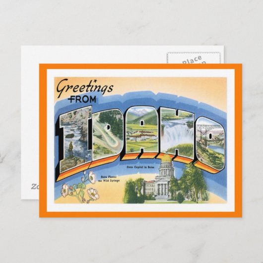 Idaho Greetings uit de VS Briefkaart (Voorkant / Achterkant)
