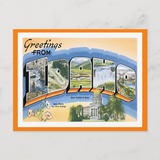 Idaho Greetings uit de VS Briefkaart (Voorkant)