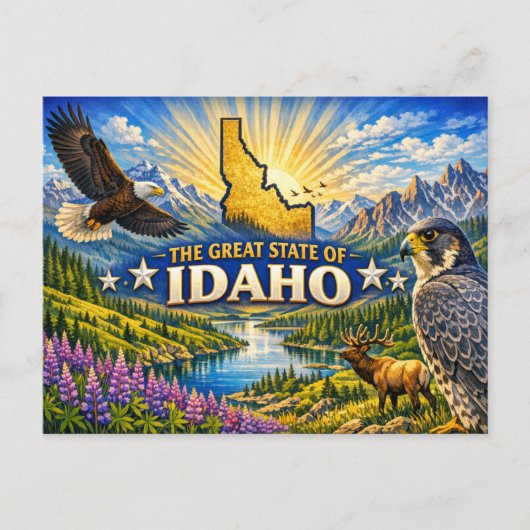 Idaho Groet Ansichtkaart Briefkaart (Voorkant)