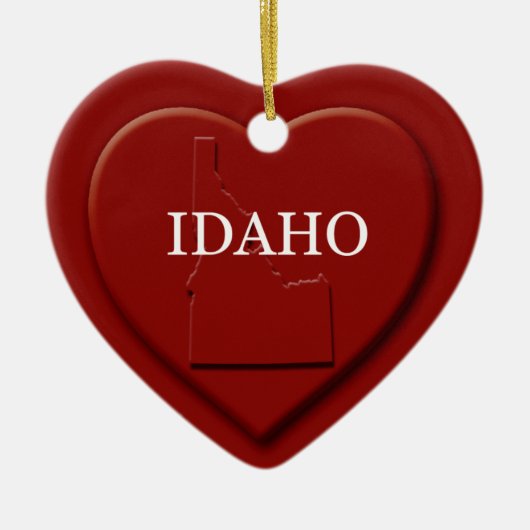 Idaho Heart Map kerstversiering Keramisch Ornament (Voorkant)