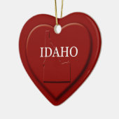 Idaho Heart Map kerstversiering Keramisch Ornament (Links)