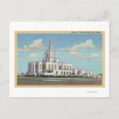 Idaho Herfsten, ID - Mormon Temple Uitzicht Briefkaart (Voorkant)