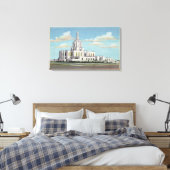 Idaho Herfsten, ID - Mormon Temple Uitzicht Canvas Afdruk (Insitu (Slaapkamer))