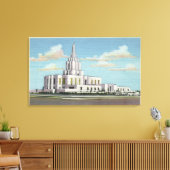 Idaho Herfsten, ID - Mormon Temple Uitzicht Canvas Afdruk (Insitu (Woonkamer))