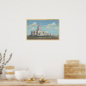 Idaho Herfsten, ID - Mormon Temple Uitzicht Poster (Keuken)