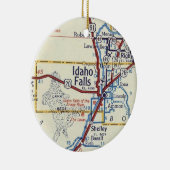 Idaho Herfsten  kaart Keramisch Ornament (Rechts)